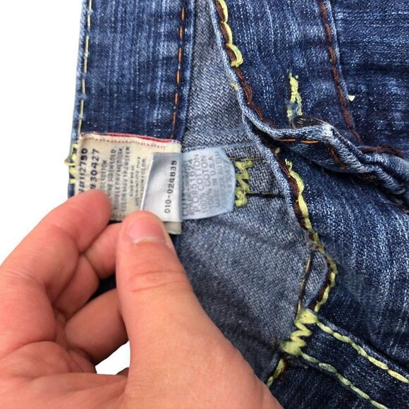 True Religion Jeans Size 36 JOHNNY SUPER T Blue - Picture 7 of 12